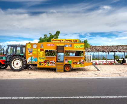 food truck parked on roadside