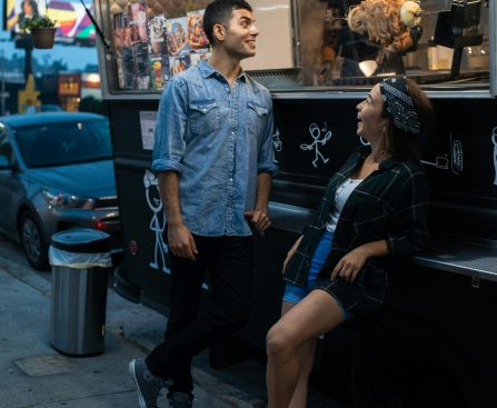 Couple ordering Food from a Food Truck